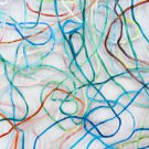 <p>Aquarellfarbe auf Edelstahlgewebe, 130 x 85 cm, 2006</p>