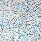 <p>Aquarell auf Baumwolle, gespannt auf Eisengestell, 200 x 304 x 19 cm, 1999</p>