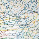 <p>Aquarell auf Baumwolle, gespannt auf Eisengestell, 200 x 304 x 19 cm, 2003</p>